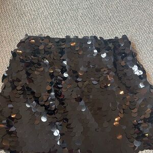 DO+BE Shimmering Black Sequin Mini Skirt